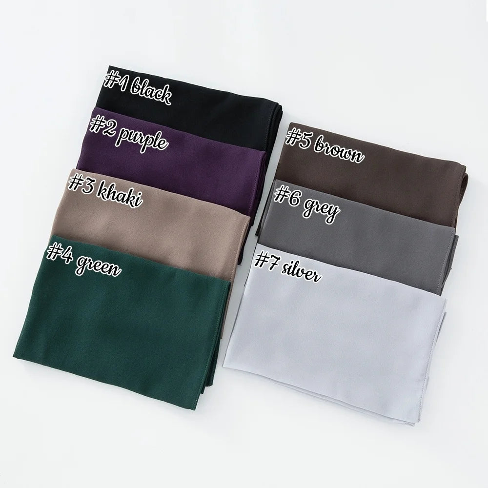 Nikab 7 Farben Einlagiger Niqab Chiffon Atmungsaktiver muslimischer Hijab Mode Niqabs