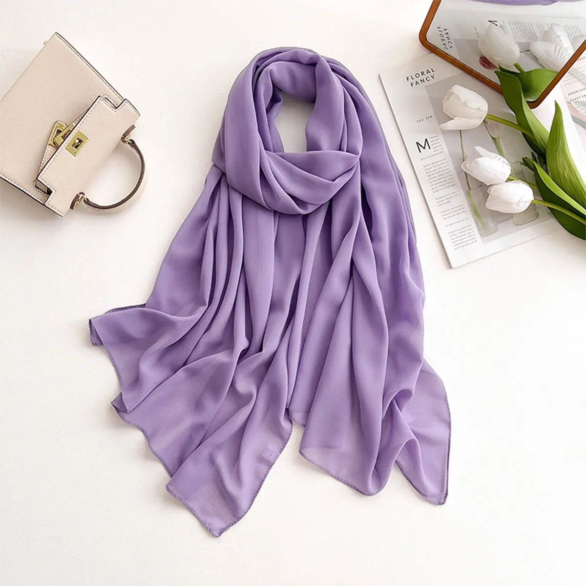 Hijab frauen Chiffon Schal Premium Chiffon Muslimischen Hijabs Einfarbig Schals