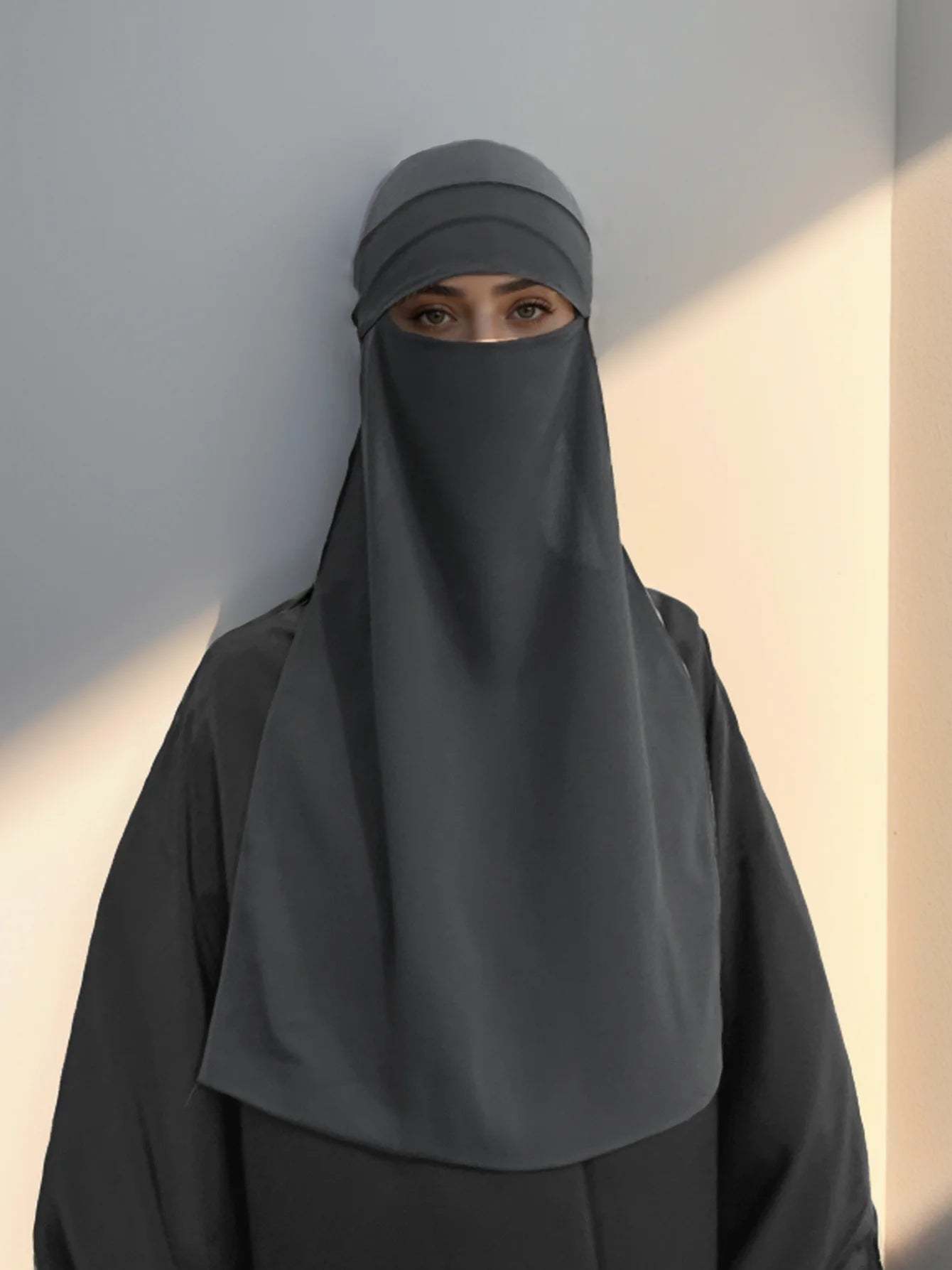 Nikab 7 Farben Einlagiger Niqab Chiffon Atmungsaktiver muslimischer Hijab Mode Niqabs