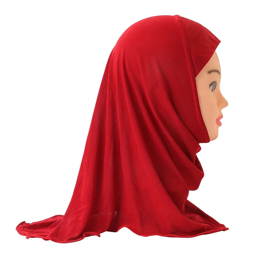 Muslimische Hijabs für Kinder Mädchen 7 bis 12 Jahre alt Islamischer Schal Schals Weiches Stretch Mädchen Kinder Hijabs
