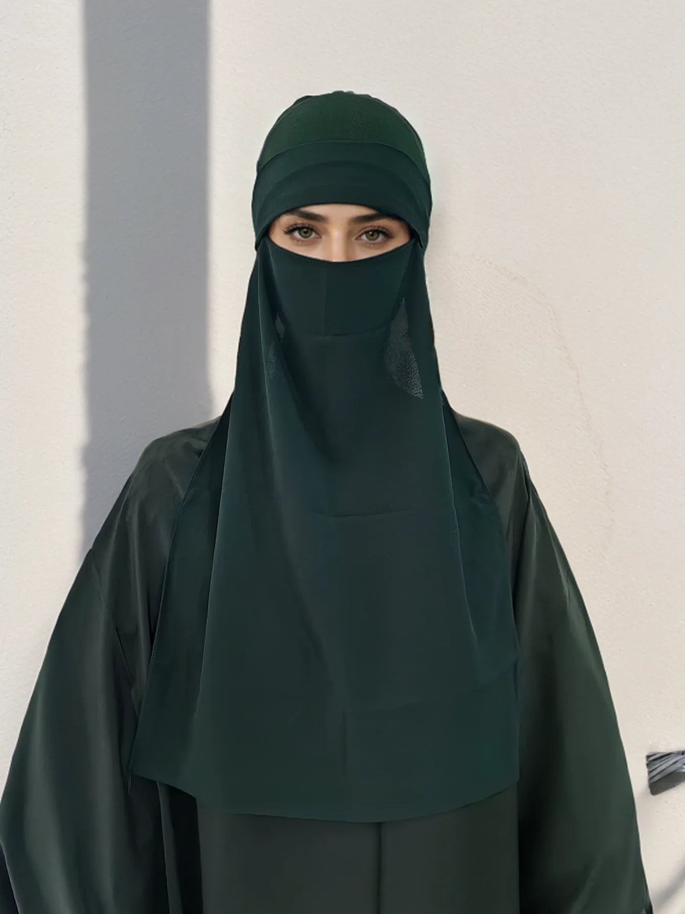 Nikab 7 Farben Einlagiger Niqab Chiffon Atmungsaktiver muslimischer Hijab Mode Niqabs