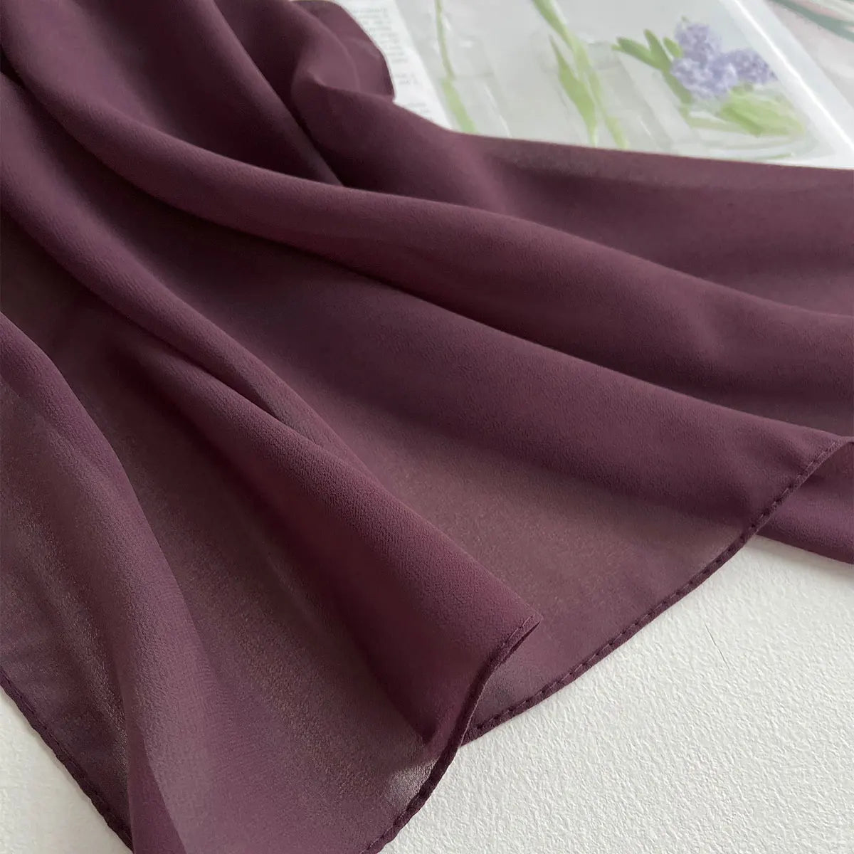 Hijab frauen Chiffon Schal Premium Chiffon Muslimischen Hijabs Einfarbig Schals