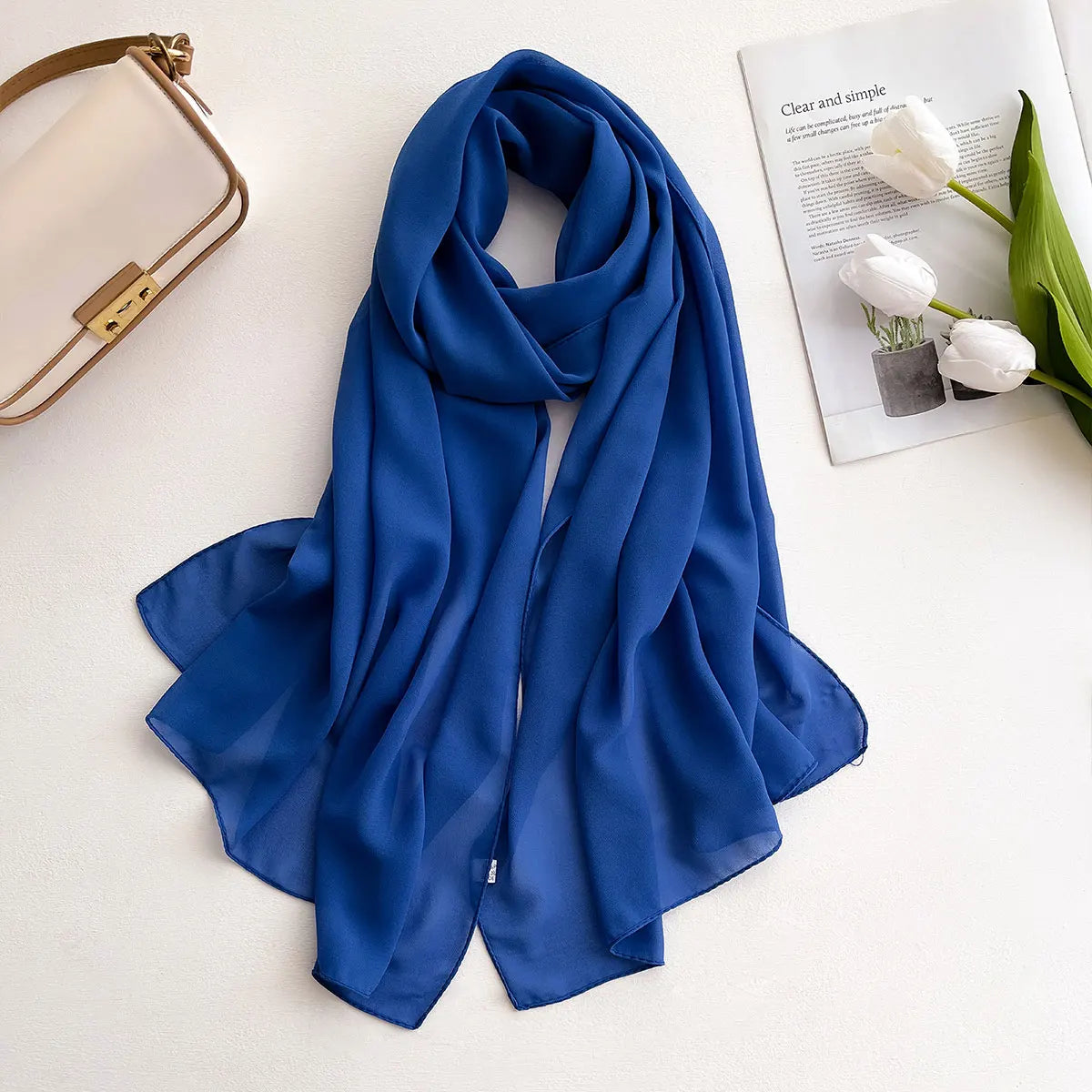 Hijab frauen Chiffon Schal Premium Chiffon Muslimischen Hijabs Einfarbig Schals