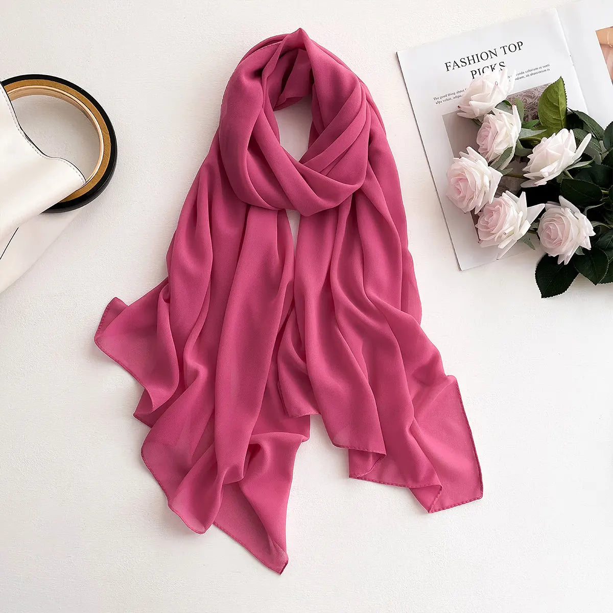 Hijab frauen Chiffon Schal Premium Chiffon Muslimischen Hijabs Einfarbig Schals