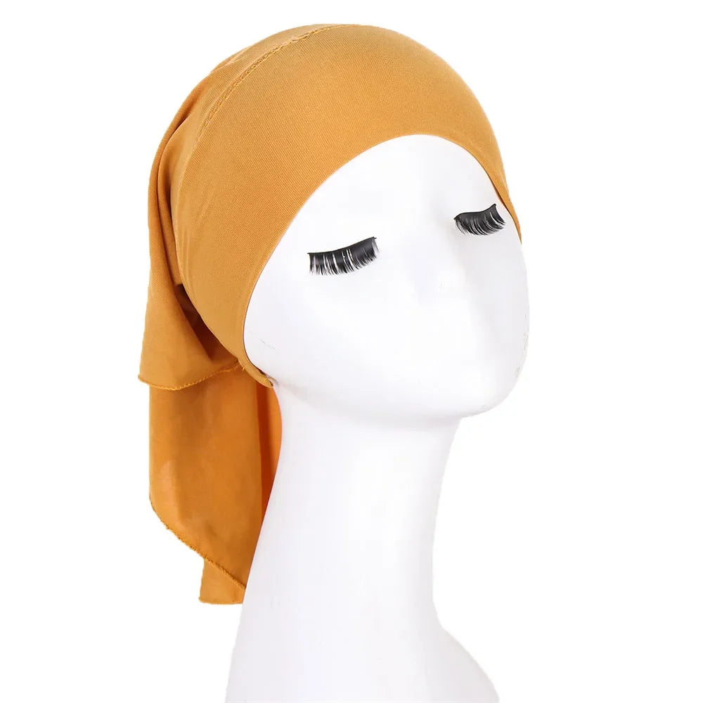 muslimische innere Hijab-Kappen Stretch-Turban-Kappe islamische Untertuch-Mütze Hut Weibliches Stirnband Schals