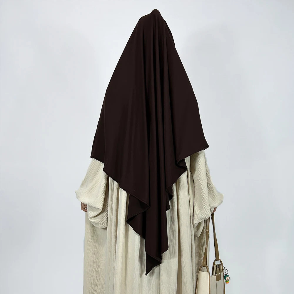 Premium Khimar, dehnbar, atmungsaktiv, hochwertig, einlagig, muslimische Frauen, islamischer Gebetshijab in Diamantform