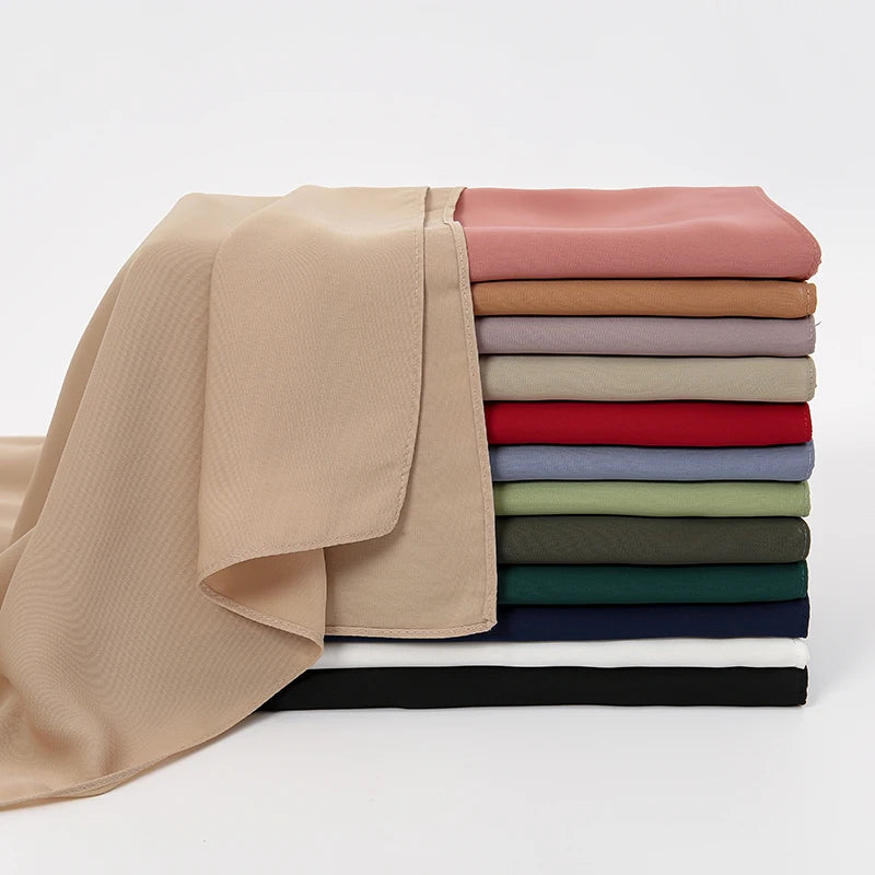 Hijab Premium Chiffon Muslim Hijabs Schal für Frauen Kopftuch Islam Turban