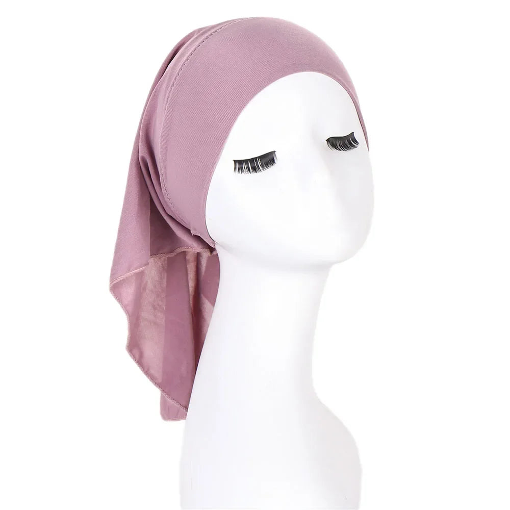 muslimische innere Hijab-Kappen Stretch-Turban-Kappe islamische Untertuch-Mütze Hut Weibliches Stirnband Schals