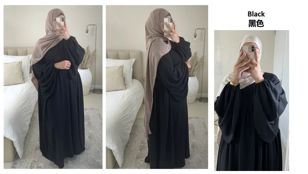 Abaya Muslimische Frauen Lang Gebet Kaftan Kleider für Kleidung Mode Schwarz Grün Kaftan