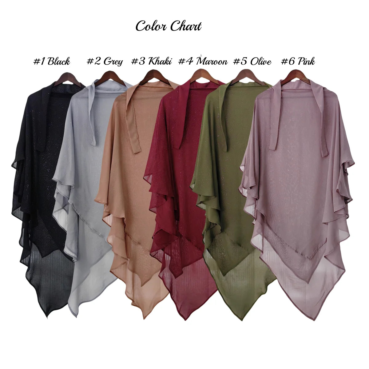 Khimar Neues Design, Glitzer, muslimisches Gebetshijab für Frauen, leichtes Polyester-Tschador, 2 Schichten, fließender Lady Khimar