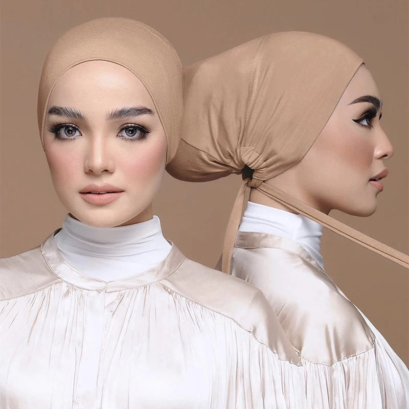 weiche muslimische Turbanmütze Innere Hijab-Kappen Islamische Untertuch Hüte weibliche Kopfbedeckung