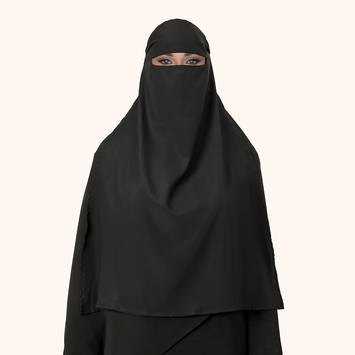 Sunnah Niqab einfarbig, vollständige Gesichtsbedeckung, muslimische Frau, Hijab-Schal, schlichtes Kopftuch,