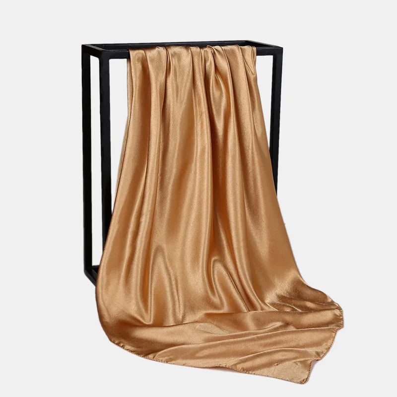 Hijab Satin Schal für Frauen Seide Haar Schals Tücher für Frauen