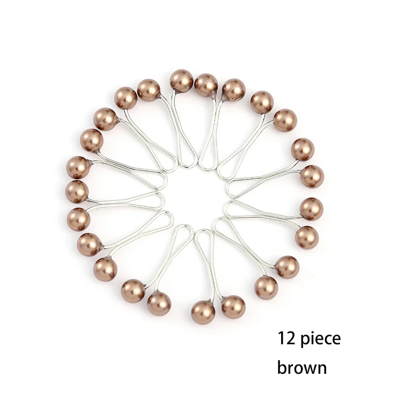 Mehrfarbige Kopftuch-Perlen-Pins, Clips, Pins, Hijab-Schal-Clips, muslimischer arabischer Schal, islamisches Zubehör, Damenschmuckps Muslim Arab Shawl Islamic Accessories Women Jewelry