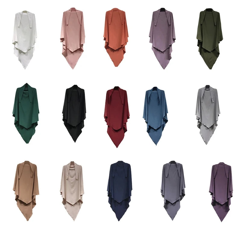 Khimar, islamischer Frauen-Hijab, ärmellose Oberteile, Abaya, Jilbab, Ramadan-Abayas, muslimischer arabischer Niqab-Hijab