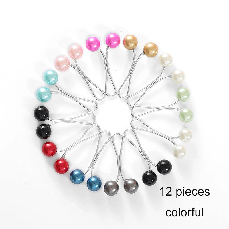 Mehrfarbige Kopftuch-Perlen-Pins, Clips, Pins, Hijab-Schal-Clips, muslimischer arabischer Schal, islamisches Zubehör, Damenschmuckps Muslim Arab Shawl Islamic Accessories Women Jewelry