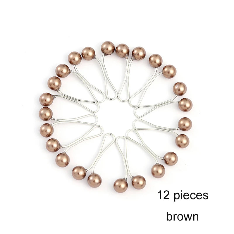 Mehrfarbige Kopftuch-Perlen-Pins, Clips, Pins, Hijab-Schal-Clips, muslimischer arabischer Schal, islamisches Zubehör, Damenschmuckps Muslim Arab Shawl Islamic Accessories Women Jewelry