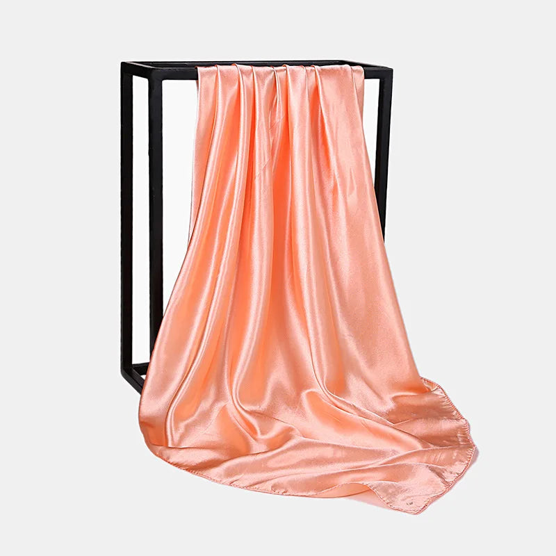 Hijab Satin Schal für Frauen Seide Haar Schals Tücher für Frauen