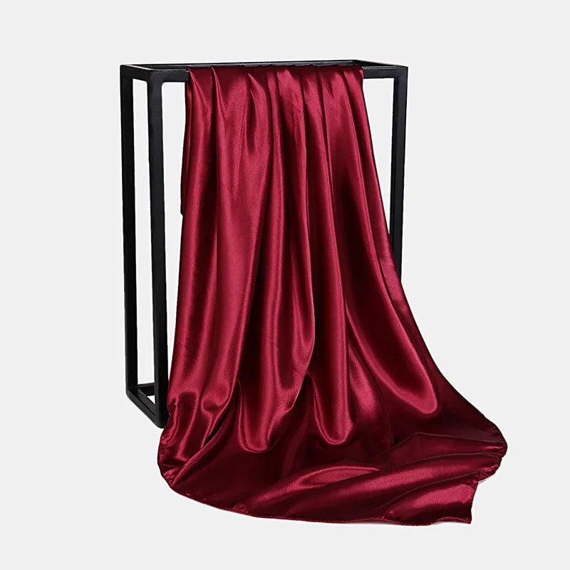 Hijab Satin Schal für Frauen Seide Haar Schals Tücher für Frauen