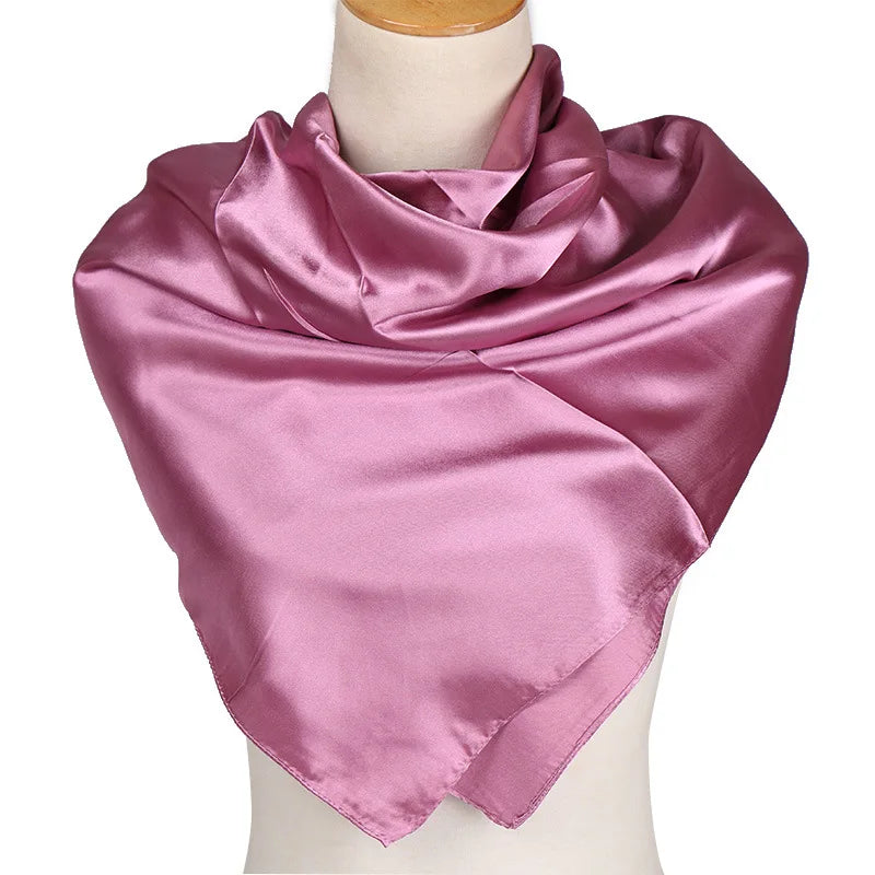Hijab Satin Schal für Frauen Seide Haar Schals Tücher für Frauen