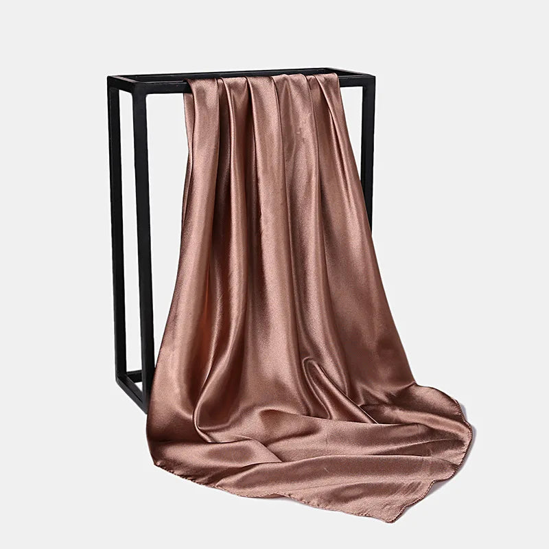 Hijab Satin Schal für Frauen Seide Haar Schals Tücher für Frauen