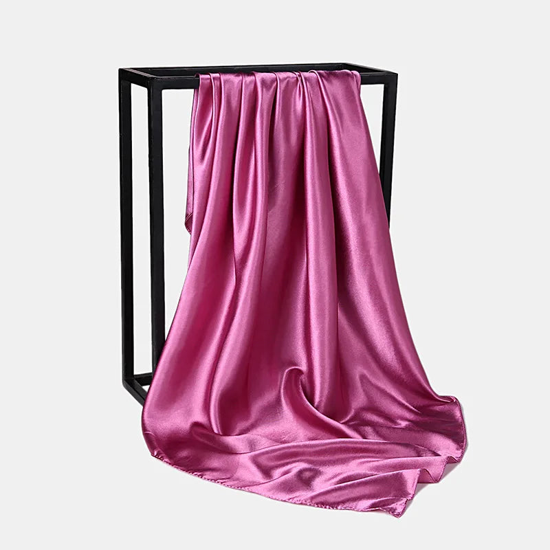 Hijab Satin Schal für Frauen Seide Haar Schals Tücher für Frauen