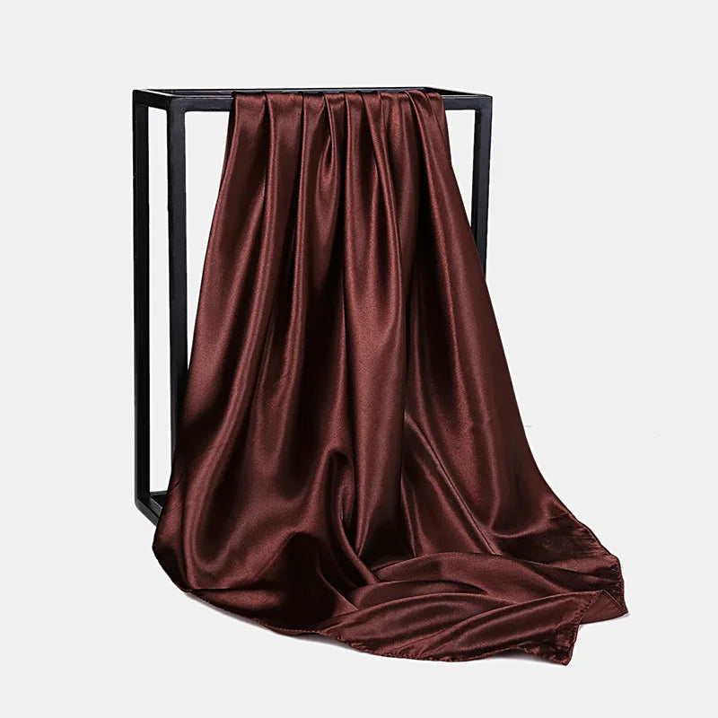 Hijab Satin Schal für Frauen Seide Haar Schals Tücher für Frauen