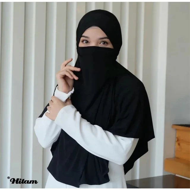 Großer, einfarbiger muslimischer Schal für Damen, Hijab, islamischer muslimischer Hijab, Turban, Schal, Khimar-Kopftücher