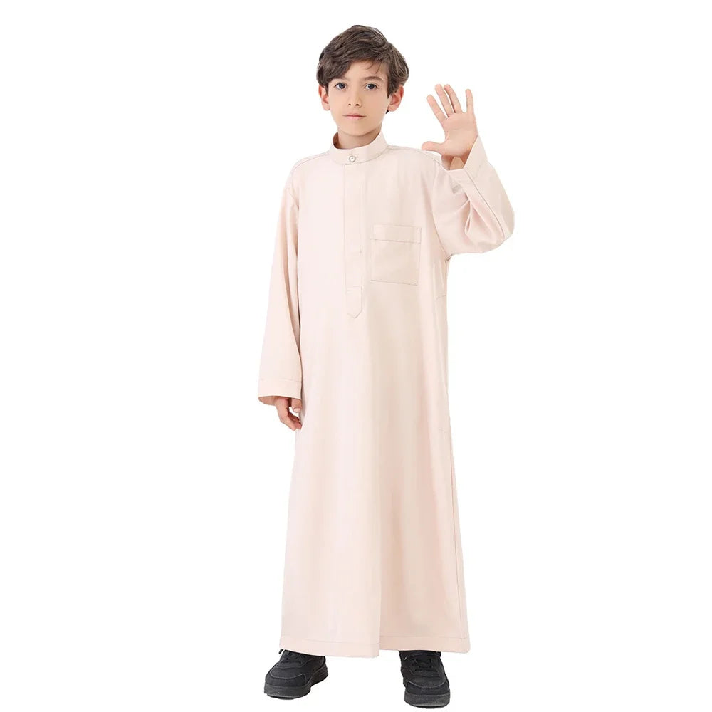 Muslimische Abaya Kinder Jungen Jubba Islam Dubai Abayas Für Gebet Kleidung Djellaba Robe