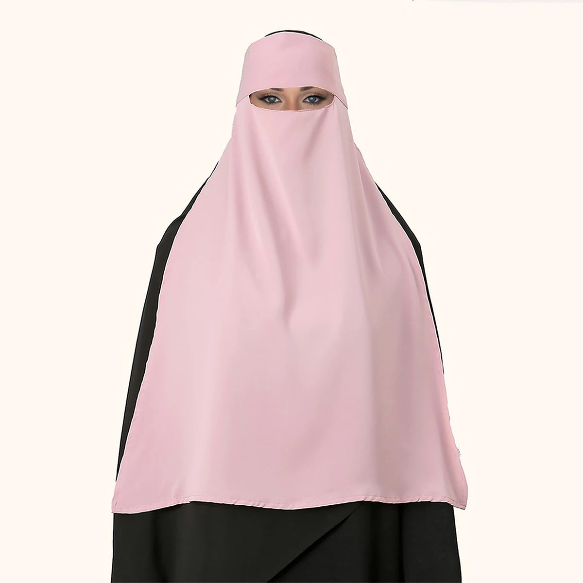 Sunnah Niqab einfarbig, vollständige Gesichtsbedeckung, muslimische Frau, Hijab-Schal, schlichtes Kopftuch,