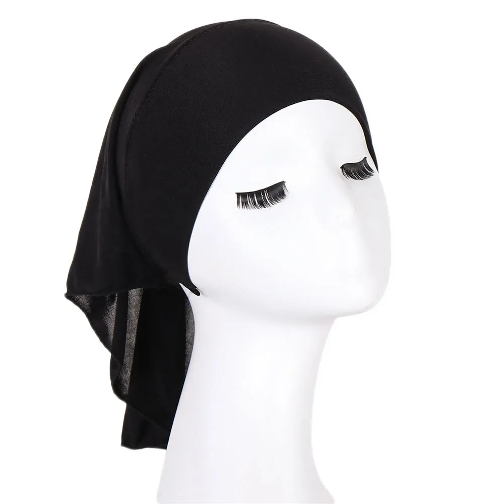 muslimische innere Hijab-Kappen Stretch-Turban-Kappe islamische Untertuch-Mütze Hut Weibliches Stirnband Schals