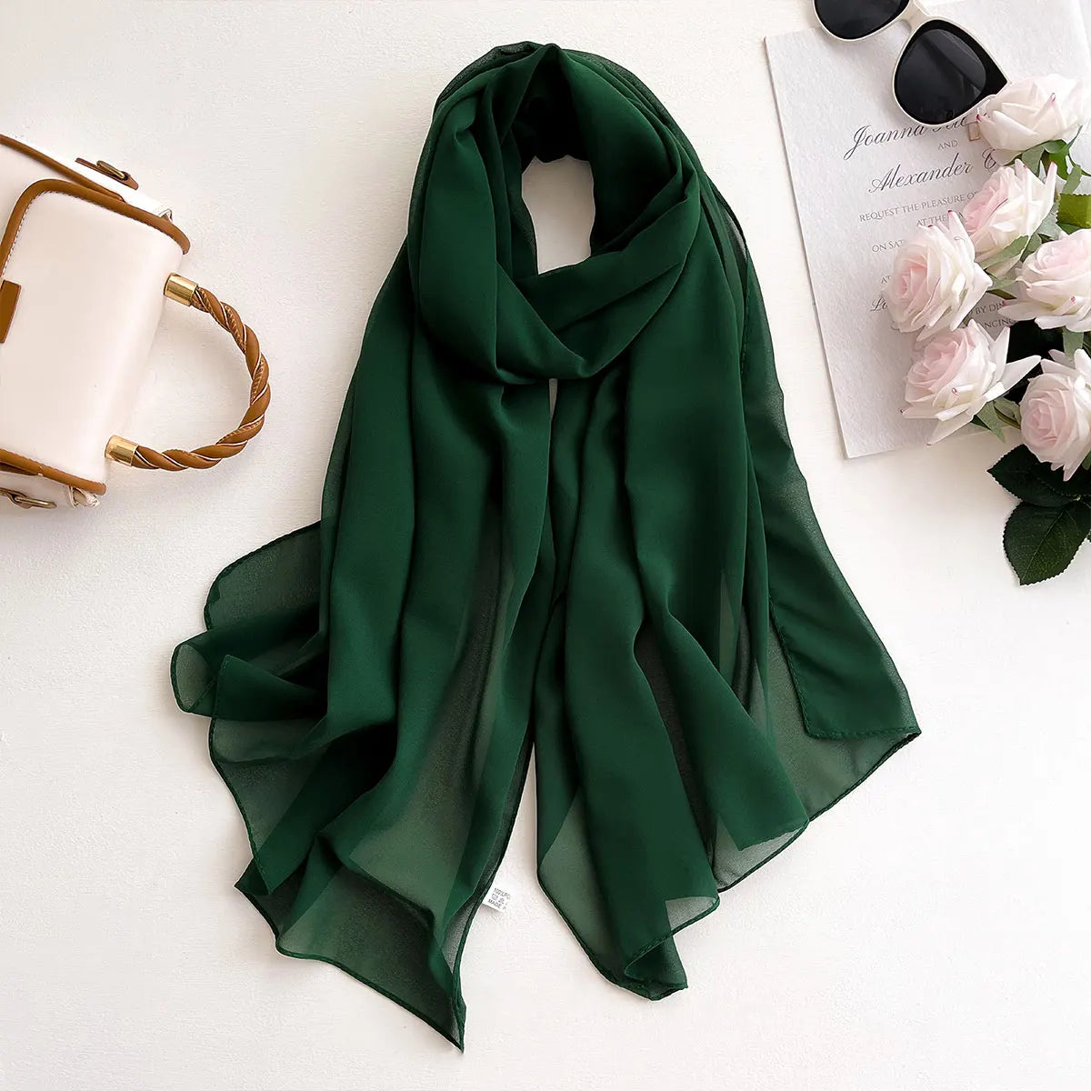 Hijab frauen Chiffon Schal Premium Chiffon Muslimischen Hijabs Einfarbig Schals