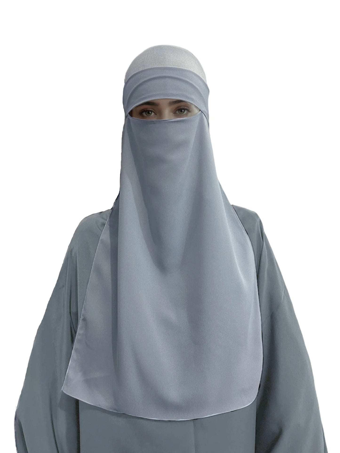 Nikab 7 Farben Einlagiger Niqab Chiffon Atmungsaktiver muslimischer Hijab Mode Niqabs