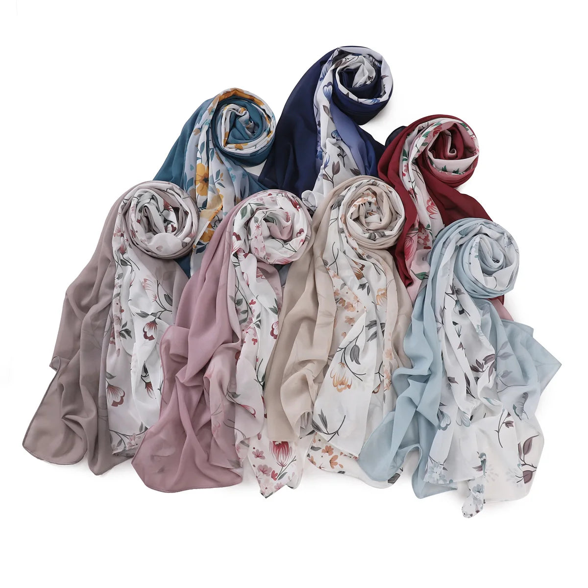Muslimische Chiffon-Hijabs für Frauen, lange Kopfwickel, Hijabs, Schals, Khimar, Islam, Turban, Schleier, Jersey-Hijabs