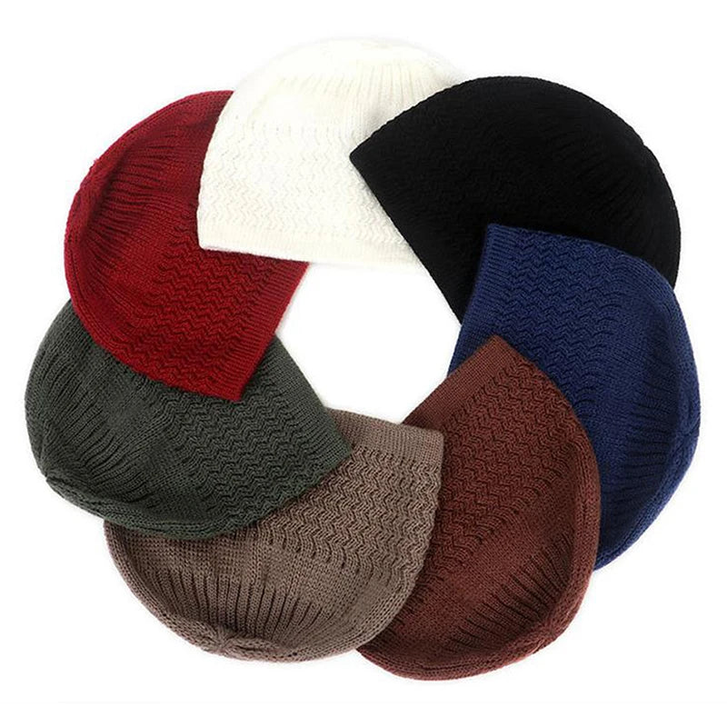 Gestrickte Muslimische Männer Gebetshüte Islamische Mütze Herren