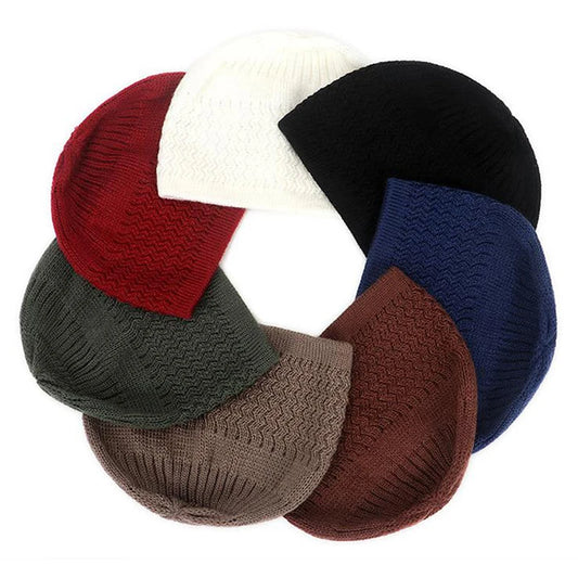 Gestrickte Muslimische Männer Gebetshüte Islamische Mütze Herren