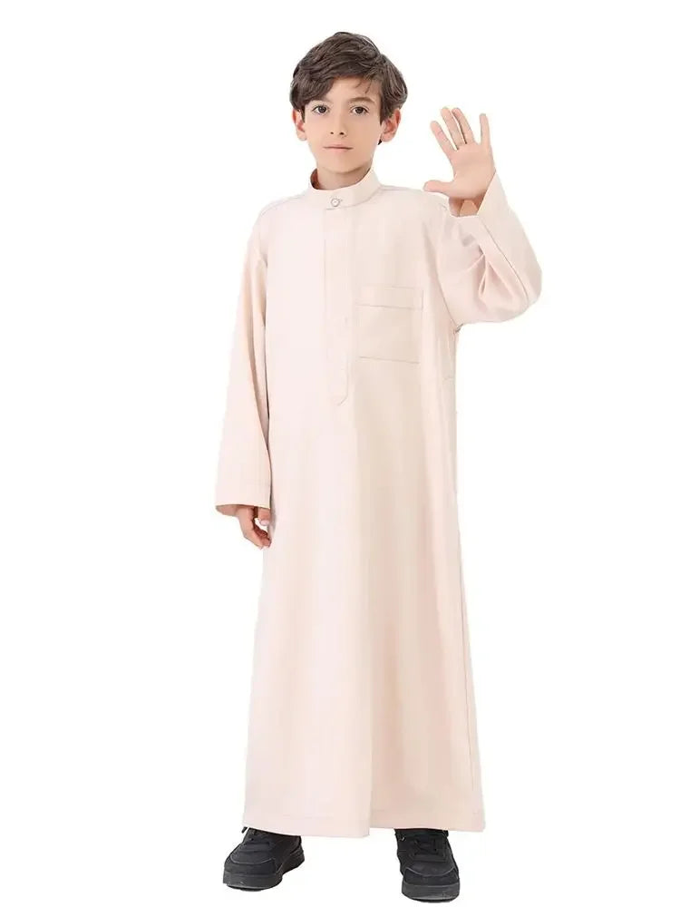 Muslimische Abaya Kinder Jungen Jubba Islam Dubai Abayas Für Gebet Kleidung Djellaba Robe