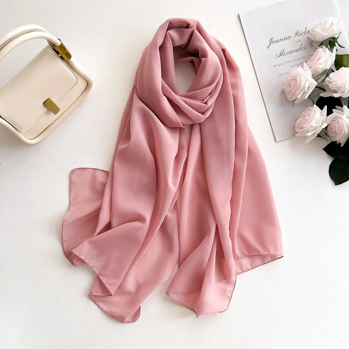 Hijab frauen Chiffon Schal Premium Chiffon Muslimischen Hijabs Einfarbig Schals
