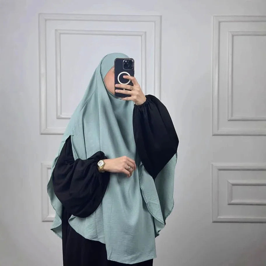 Muslimische Frauen Gebet Hijab Langer Schal Abaya Islamische Kleidung Schlicht Lang Khimar Eid Ramadan Kopfschmuck