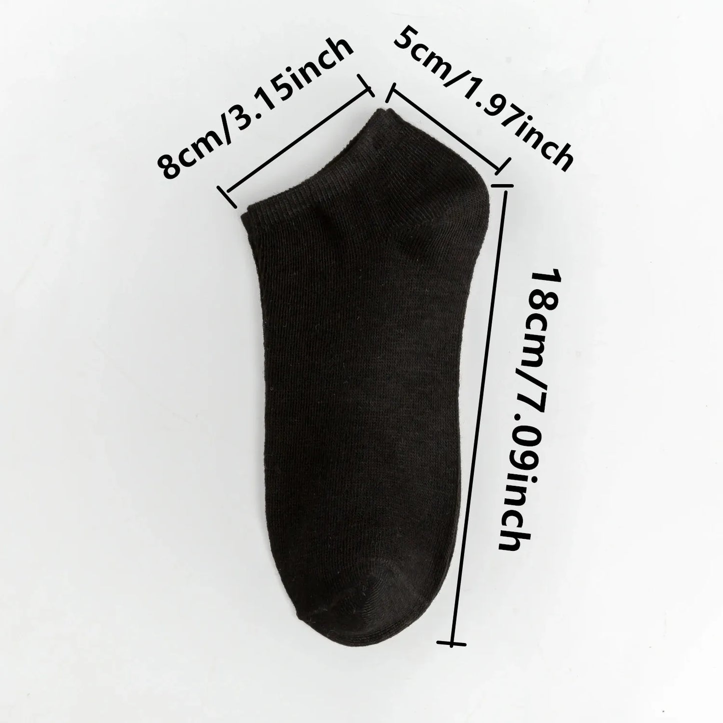 10 Paar/Herrensocken Frühling/Sommer Dünne, Atmungsaktive, Weiche Polyester-Baumwollsocken Schwarz Söckchen Bootssocken