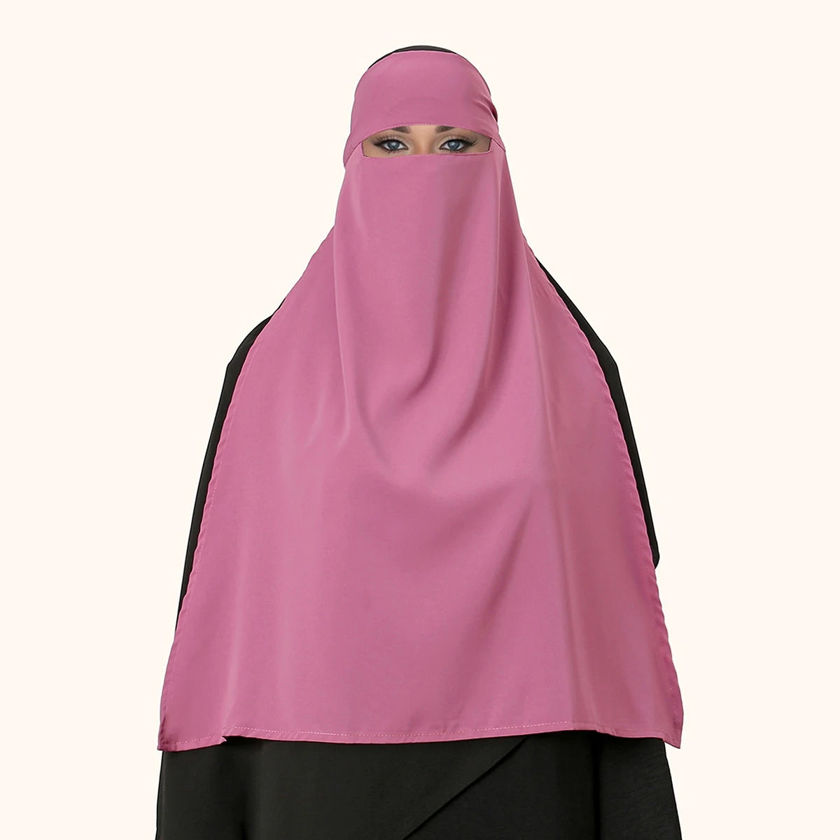 Sunnah Niqab einfarbig, vollständige Gesichtsbedeckung, muslimische Frau, Hijab-Schal, schlichtes Kopftuch,