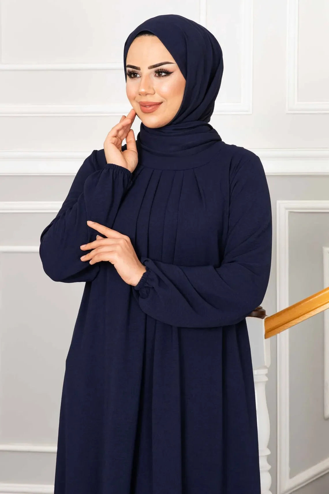 Abaya Muslimisches Kleid Bescheidene Plisseekleider Abayas für Frauen Robe Abaya Kaftan Islamische Kleidung