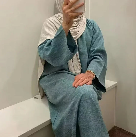 Abaya Lockeres, elegantes, reines Farbkleid  lässiges, bequemes Maxikleid