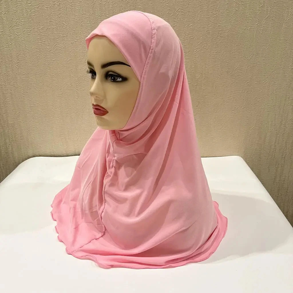 Muslimische Hijabs für Kinder Mädchen 7 bis 12 Jahre alt Islamischer Schal Schals Weiches Stretch Mädchen Kinder Hijabs