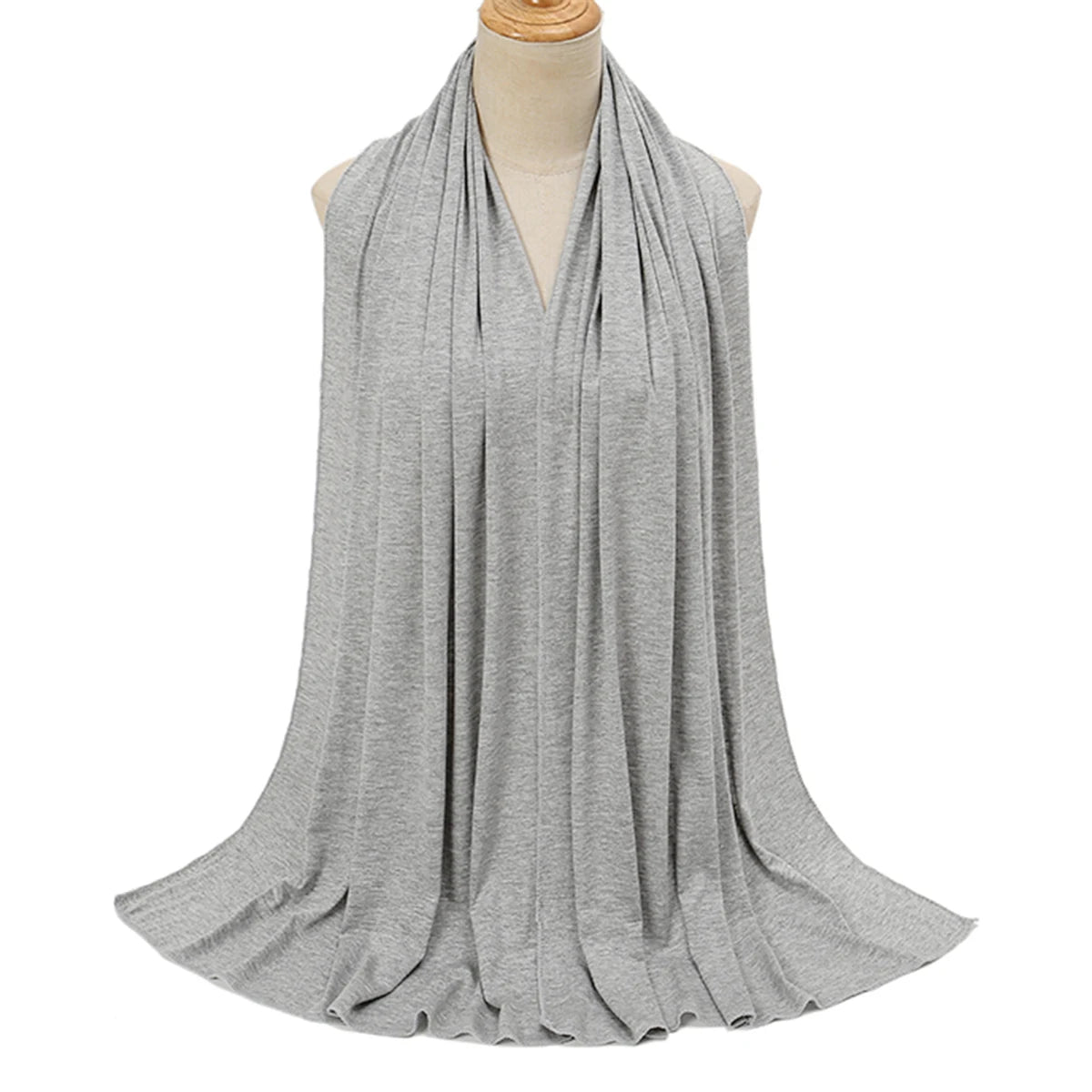 Premium Baumwolljersey Hijab Schal Muslim Langer Schal Einfarbig Weich Turban Krawatte Weibliches Stirnband 170x60cm