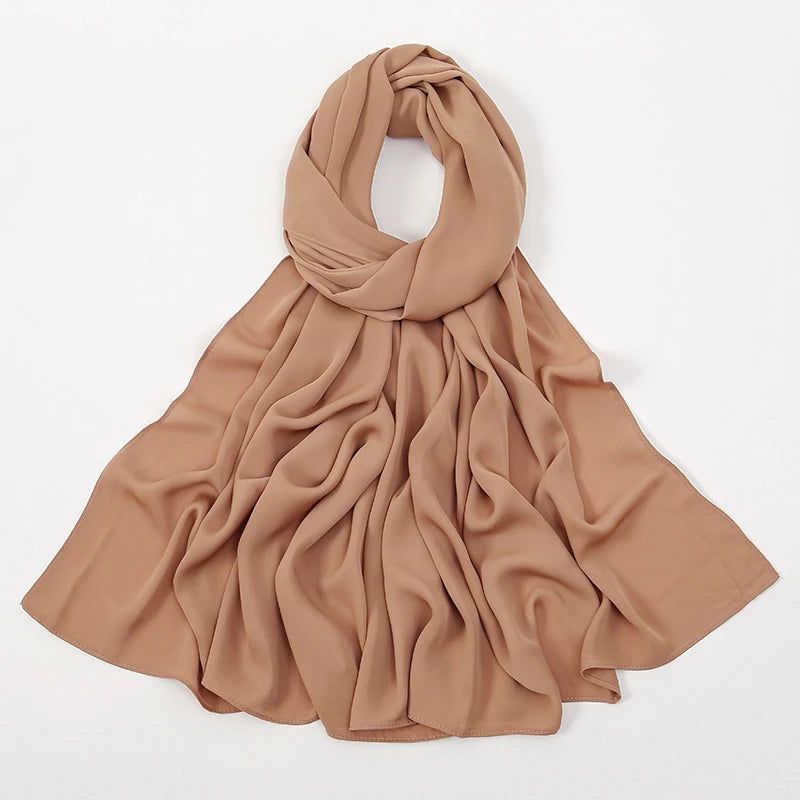 Hijab Premium Chiffon Muslim Hijabs Schal für Frauen Kopftuch Islam Turban