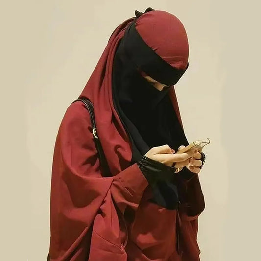 Niqab Premium Schwarzer Chiffon Muslimische Gesichtsbedeckung Hijab Islamischer Schal Damen Gebet Einlagige Atmungsaktive Kopfbedeckung Kopftuch