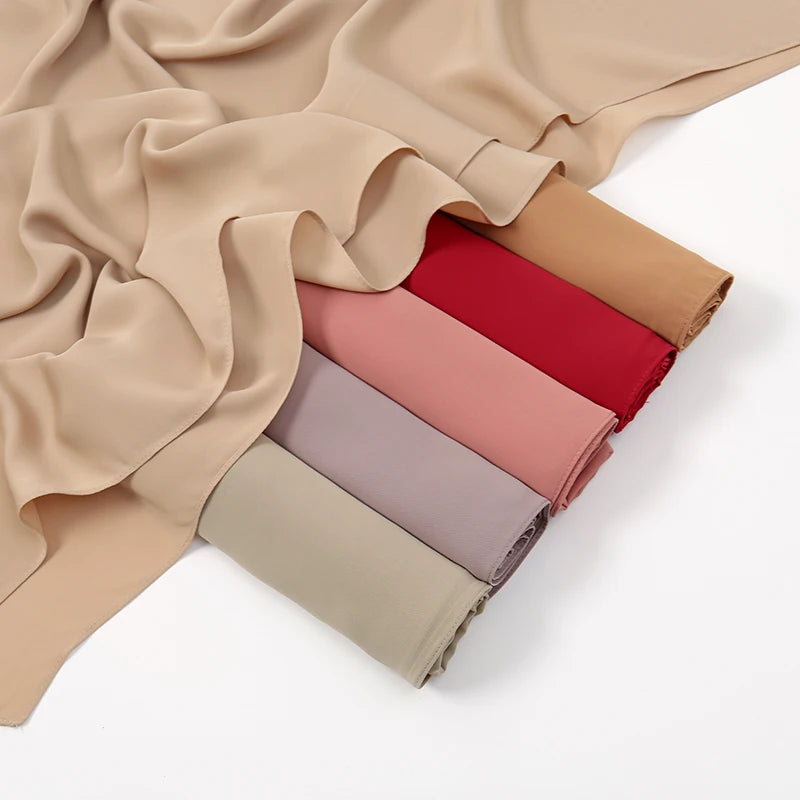 Hijab Premium Chiffon Muslim Hijabs Schal für Frauen Kopftuch Islam Turban