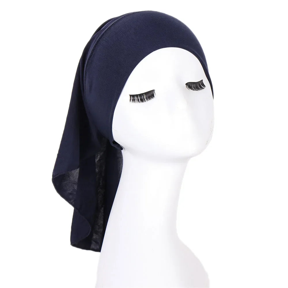 muslimische innere Hijab-Kappen Stretch-Turban-Kappe islamische Untertuch-Mütze Hut Weibliches Stirnband Schals