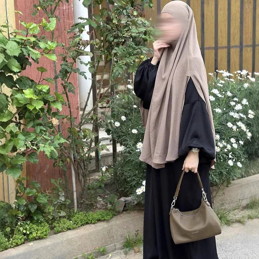 Muslimische Frauen Gebet Hijab Langer Schal Abaya Islamische Kleidung Schlicht Lang Khimar Eid Ramadan Kopfschmuck